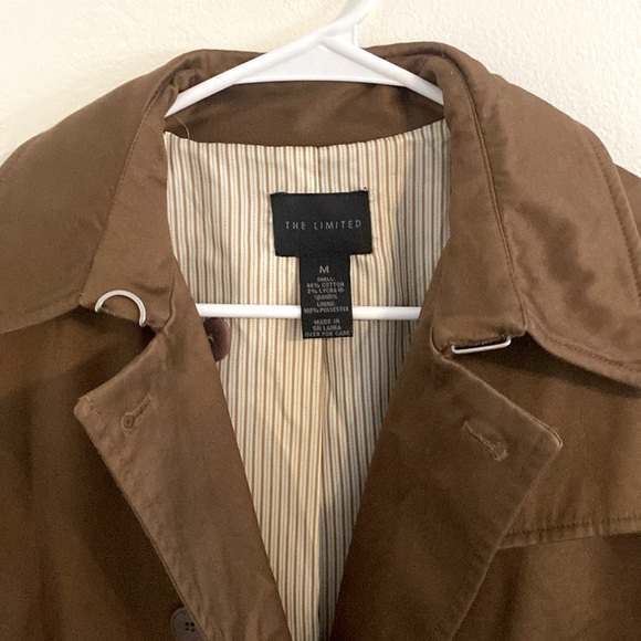 The Limited Sz M Copper Brown Fully Lined Trench Coat with pockets and belt - Picture 2 of 4